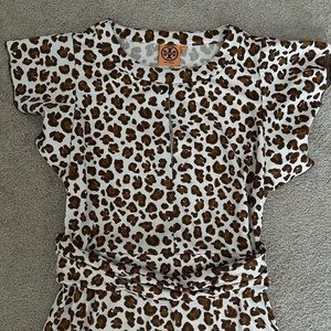 TORY BURCH Gladys leopard print cocktail dress